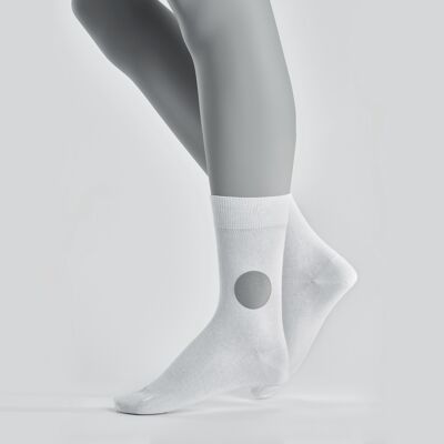 Calcetines reflectantes blancos y grises x2