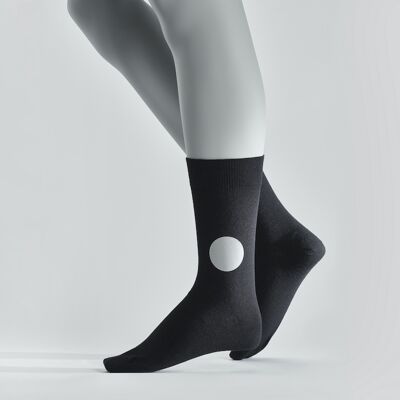 calzini riflettenti grigio e nero cotone biologico + confezione regalo