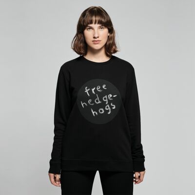 sudadera negra con escritura