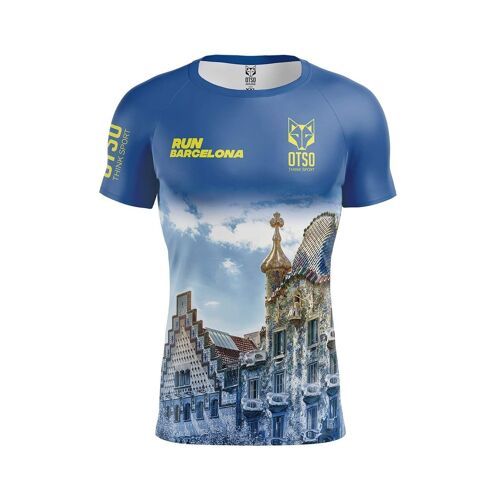 Camiseta Manga Corta Hombre Run Barcelona