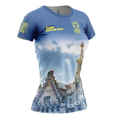 T-shirt à manches courtes Run Barcelona pour femme