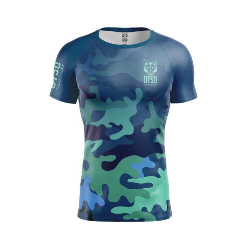 Camiseta Manga Corta Hombre Blue Camo