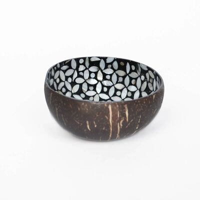 Coconut Shell Black, Silver, Mother of Pearl