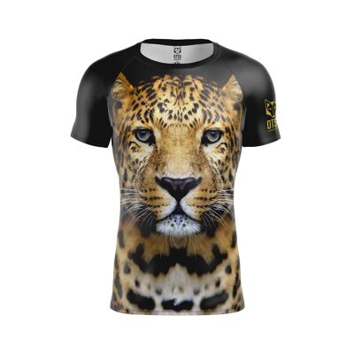 T-shirt a manica corta da uomo leopardata