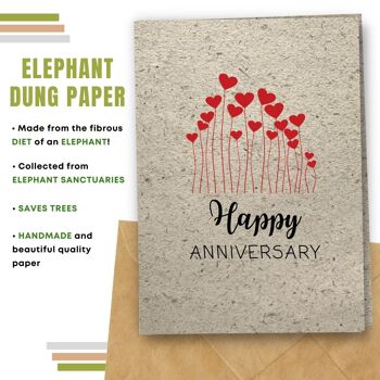 Fait à la main respectueux de l'environnement | Graines plantables ou papier de matière organique Cartes d'anniversaire Heart Field Single Card 4