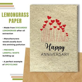Fait à la main respectueux de l'environnement | Graines plantables ou papier de matière organique Cartes d'anniversaire Heart Field Single Card 5