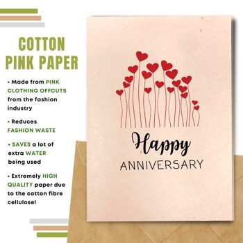 Fait à la main respectueux de l'environnement | Graines plantables ou papier de matière organique Cartes d'anniversaire Heart Field Single Card 7