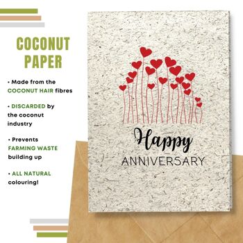 Fait à la main respectueux de l'environnement | Graines plantables ou papier de matière organique Cartes d'anniversaire Heart Field Single Card 10