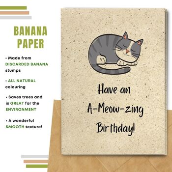 Fait à la main respectueux de l'environnement | Cartes d'anniversaire en papier de graines plantables ou de matières organiques Carte unique d'anniversaire A-mew-zing 11