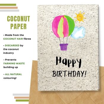 Fait à la main respectueux de l'environnement | Lot de 5 cartes d'anniversaire en papier pour graines à planter ou matières organiques 6