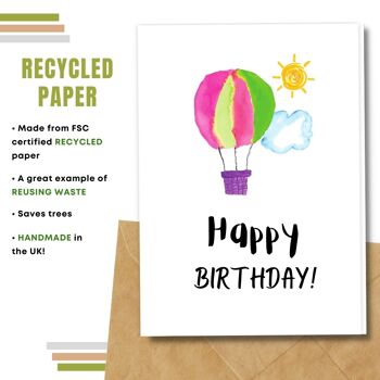 Fait à la main respectueux de l'environnement | Lot de 5 cartes d'anniversaire en papier pour graines à planter ou matières organiques 7