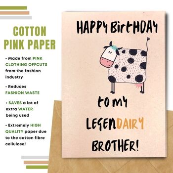 Fait à la main respectueux de l'environnement | Graines plantables ou cartes d'anniversaire en papier de matière organique Legendairy Brother Single Card 14