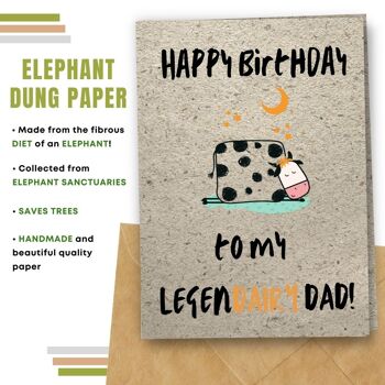 Fait à la main respectueux de l'environnement | Graines plantables ou cartes d'anniversaire en papier de matière organique Legendairy Dad Single Card 3