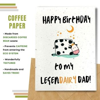 Fait à la main respectueux de l'environnement | Graines plantables ou cartes d'anniversaire en papier de matière organique Legendairy Dad Single Card 4