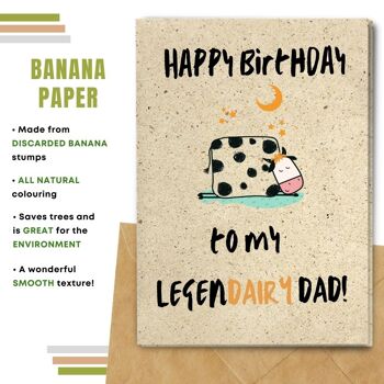 Fait à la main respectueux de l'environnement | Graines plantables ou cartes d'anniversaire en papier de matière organique Legendairy Dad Single Card 6