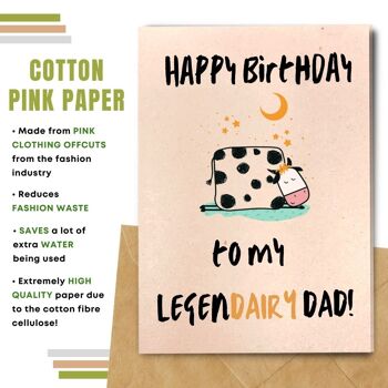 Fait à la main respectueux de l'environnement | Graines plantables ou cartes d'anniversaire en papier de matière organique Legendairy Dad Single Card 7