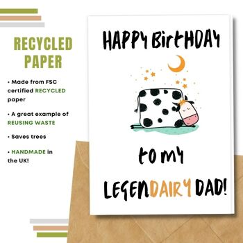 Fait à la main respectueux de l'environnement | Graines plantables ou cartes d'anniversaire en papier de matière organique Legendairy Dad Single Card 10