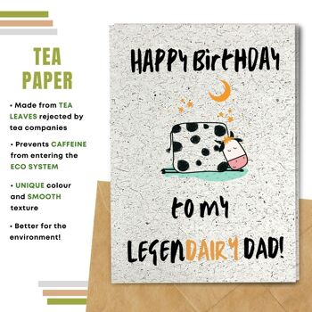 Fait à la main respectueux de l'environnement | Graines plantables ou cartes d'anniversaire en papier de matière organique Legendairy Dad Single Card 11