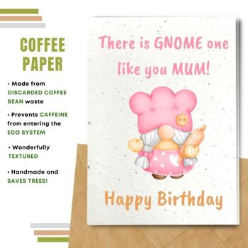 Fait à la main respectueux de l'environnement | Lot de 8 cartes d'anniversaire en papier pour graines à planter ou matière organique Mother Gnome 4