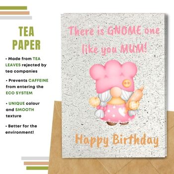 Fait à la main respectueux de l'environnement | Lot de 8 cartes d'anniversaire en papier pour graines à planter ou matière organique Mother Gnome 8