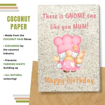Fait à la main respectueux de l'environnement | Lot de 8 cartes d'anniversaire en papier pour graines à planter ou matière organique Mother Gnome 11