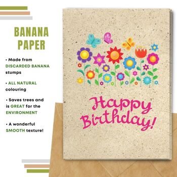 Fait à la main respectueux de l'environnement | Graines plantables ou cartes d'anniversaire en papier de matière organique Spring Wishes Single Card 9