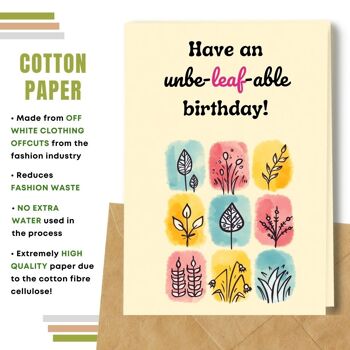 Fait à la main respectueux de l'environnement | Lot de 5 cartes d'anniversaire en papier pour graines à planter ou matériau organique. 3