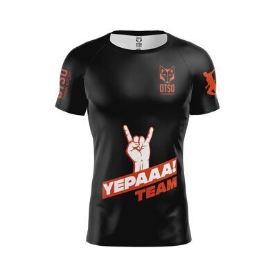 Yepaaa T-shirt a maniche corte da uomo nera