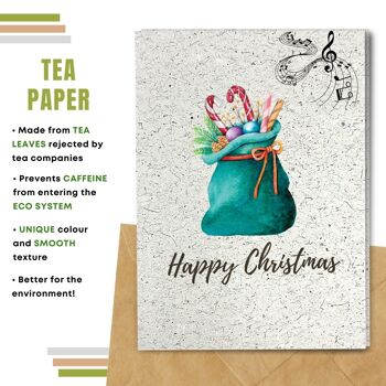 Fait à la main respectueux de l'environnement | Lot de 5 cartes de Noël en papier à planter ou en matériau organique 9