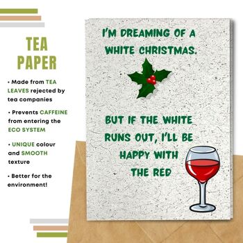Fait à la main respectueux de l'environnement | Lot de 5 cartes de Noël en papier pour graines plantables ou matières organiques 7