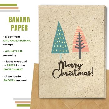 Fait à la main respectueux de l'environnement | Lot de 5 cartes de Noël en papier pour graines ou matières organiques à planter Treesmas 9