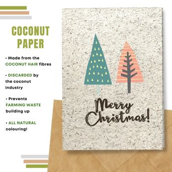 Fait à la main respectueux de l'environnement | Lot de 5 cartes de Noël en papier pour graines ou matières organiques à planter Treesmas 10