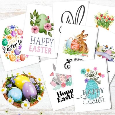 Handmade Eco Friendly | Plantable Seed or Organic Material Paper Easter Cards Easter Cards Pack of 5