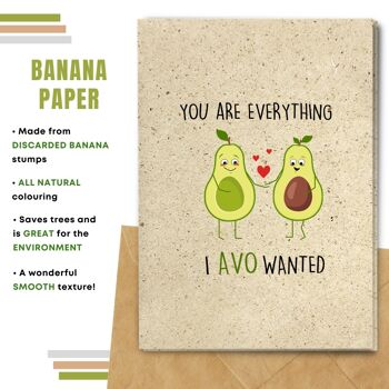 Fait à la main respectueux de l'environnement | Graines plantables ou papier de matière organique Love Cards Avo Love Single Card 6