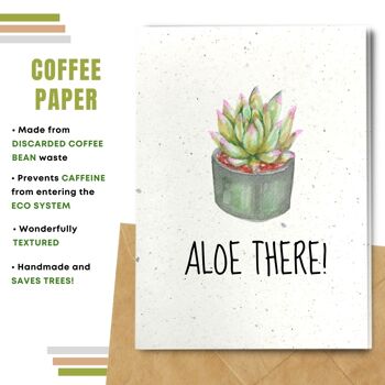 Fait à la main respectueux de l'environnement | Graines plantables ou papier de matière organique Cartes d'amour Aloe There Single Card 8