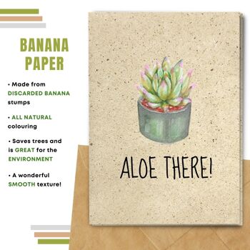 Fait à la main respectueux de l'environnement | Graines plantables ou papier de matière organique Cartes d'amour Aloe There Single Card 11