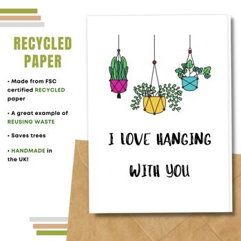 Fait à la main respectueux de l'environnement | Lot de 5 cartes d'amour en papier à planter ou en matériau organique. 9