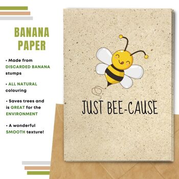 Fait à la main respectueux de l'environnement | Lot de 5 cartes de bonne chance en papier pour graines ou matières organiques à planter Just bee-cause 10