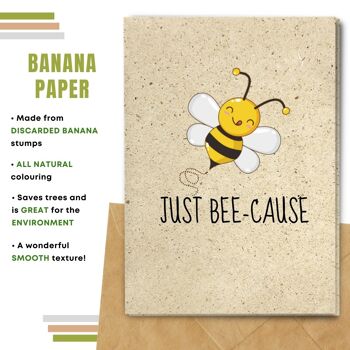 Fait à la main respectueux de l'environnement | Lot de 8 cartes de bonne chance en papier pour graines ou matières organiques à planter Just bee-cause 7