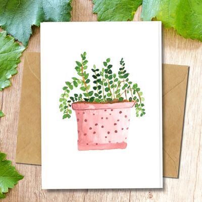 Handmade Eco Friendly | Plantable Seed or Organic Material Paper Love Cards Plant Lover Single Card