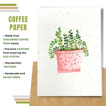 Fait à la main respectueux de l'environnement | Graines plantables ou papier de matière organique Cartes d'amour Plant Lover Single Card 4