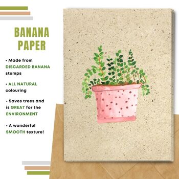 Fait à la main respectueux de l'environnement | Graines plantables ou papier de matière organique Cartes d'amour Plant Lover Single Card 5