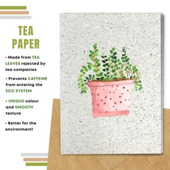 Fait à la main respectueux de l'environnement | Graines plantables ou papier de matière organique Cartes d'amour Plant Lover Single Card 7