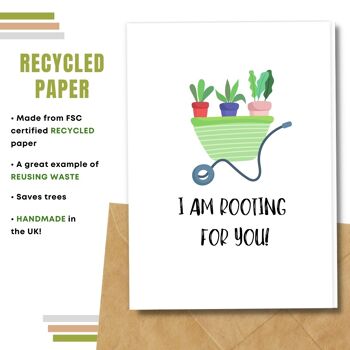 Fait à la main respectueux de l'environnement | Lot de 5 cartes de bonne chance en papier pour graines ou matières organiques à planter 7