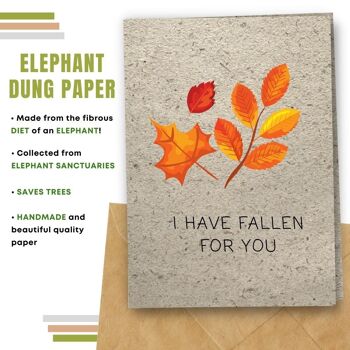 Fait à la main respectueux de l'environnement | Cartes d'amour en papier de graines ou de matières organiques à planter Fallen for You Single Card 7