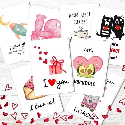 Handmade Eco Friendly | Plantable Seed or Organic Material Paper Love Cards Love Cards Pack of 5