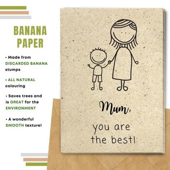 Fait à la main respectueux de l'environnement | Graines plantables ou papier de matière organique Cartes de fête des mères Meilleure carte unique de maman 8