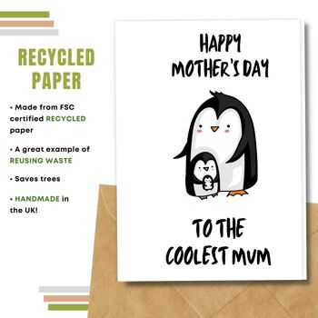 Fait à la main respectueux de l'environnement | Lot de 5 cartes de fête des mères en papier à planter ou en matériau organique 5