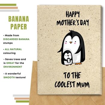 Fait à la main respectueux de l'environnement | Lot de 5 cartes de fête des mères en papier à planter ou en matériau organique 8