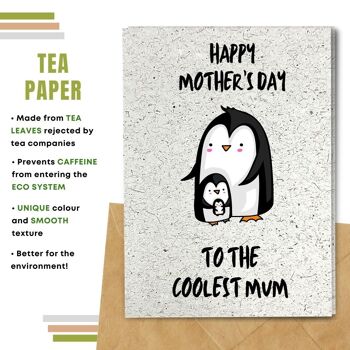 Fait à la main respectueux de l'environnement | Lot de 5 cartes de fête des mères en papier à planter ou en matériau organique 11